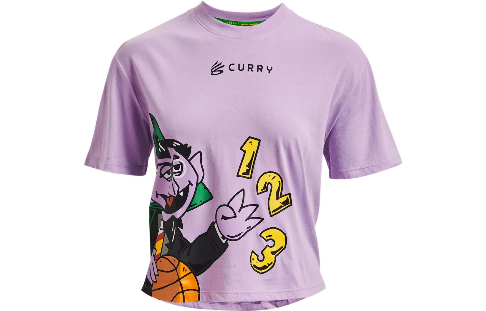 Женская футболка Under Armour SESAME STREET (фиолетовая)