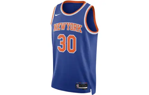 Nike Logo printed jersey SW fan version 22-23 season team limited Knicks Randall No. 30 basketball vest same style for men and women blue