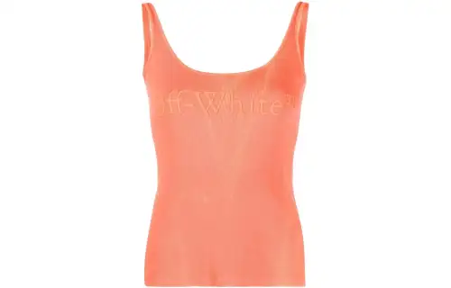 OFF WHITE Tank Tops Women's Orange Crew Neck Moderate Other