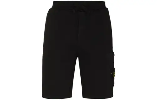 STONE ISLAND Sports Shorts Men's Black Moderate