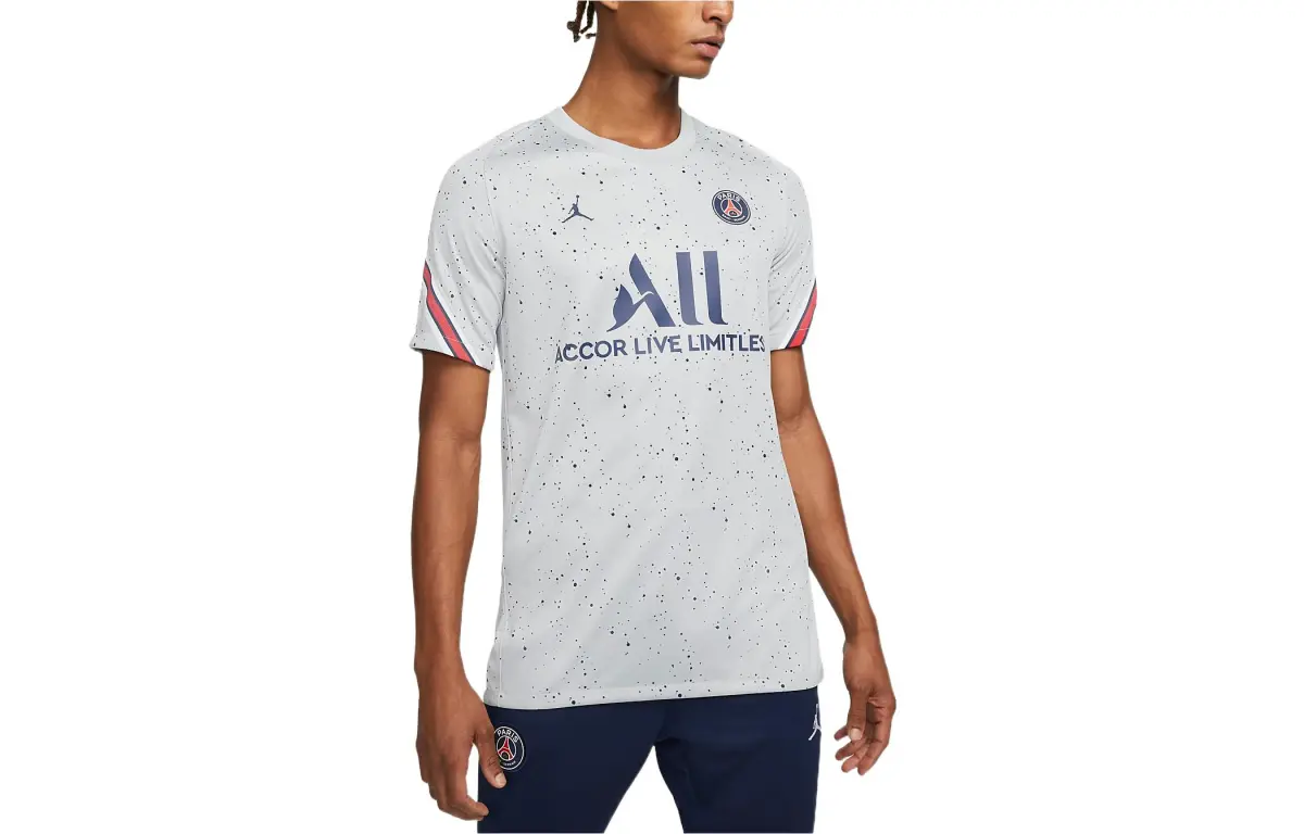 Jordan Paris Saint Germain Soccer Jerseys Men's Gray Moderate Straight Fit