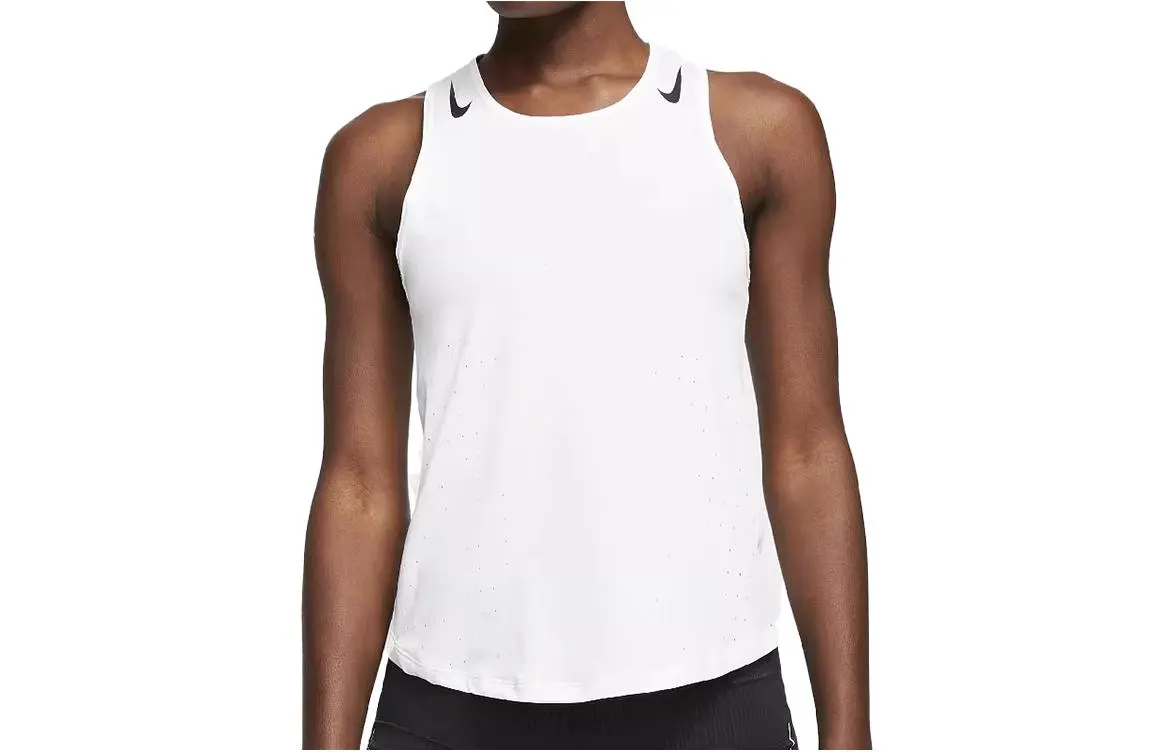 Nike Tank Tops Women's White Straight Fit