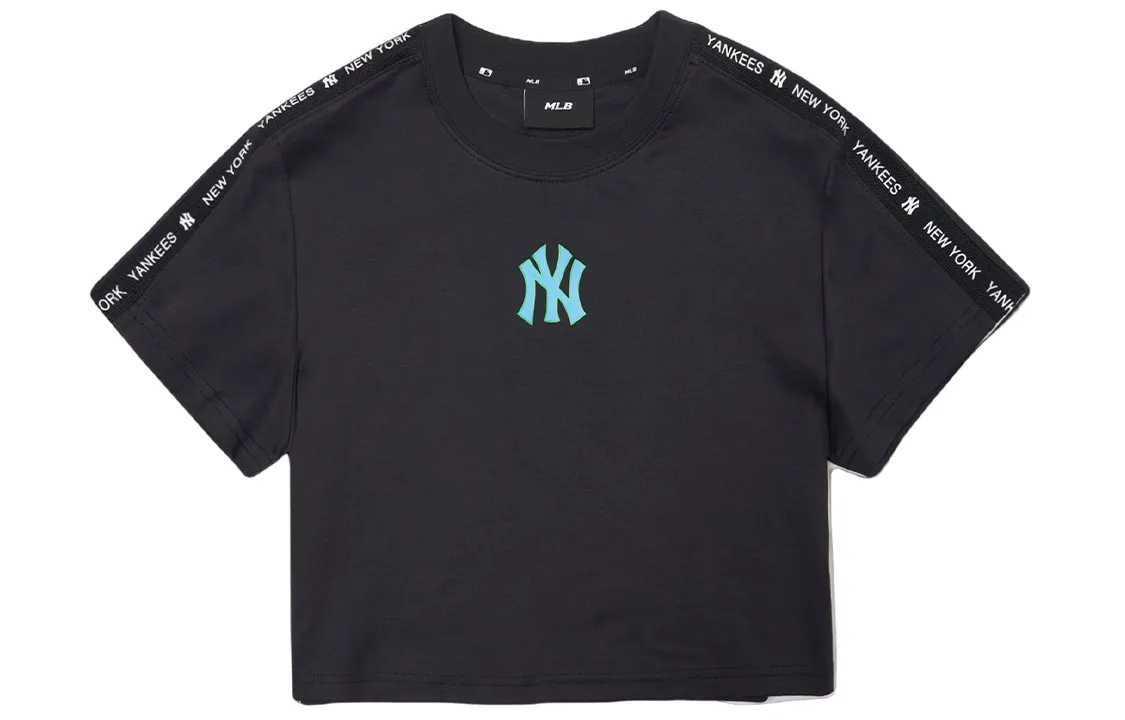 MLB Crop Tops Women's Black Crew Neck Moderate