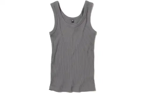 UNIQLO Tank Tops Women's Lead Gray Crew Neck Moderate Straight Fit