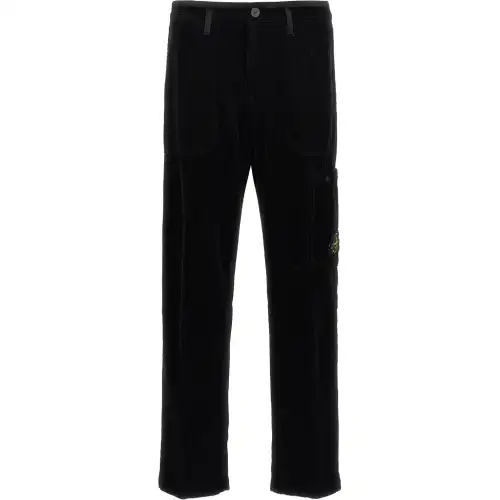 STONE ISLAND Logo Patch Corduroy Trousers