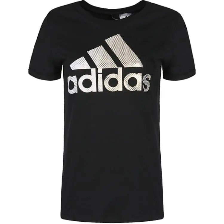 Adidas T-Shirts Women's Black Crew Neck Moderate