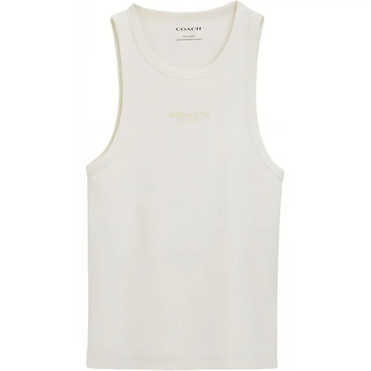 COACH Tank Tops Women's White Crew Neck Moderate Other