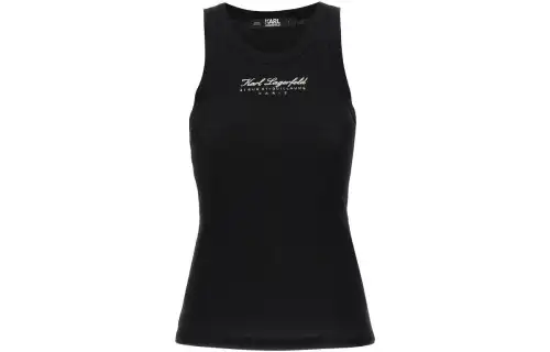 【Best of: PromotionsPrevious Season】embroidered-logo cotton tank top