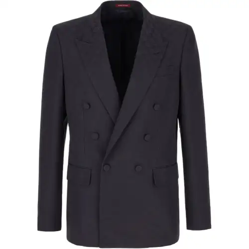 GUCCI Business Suits Men's Blue Suit Collar Moderate Business Suit