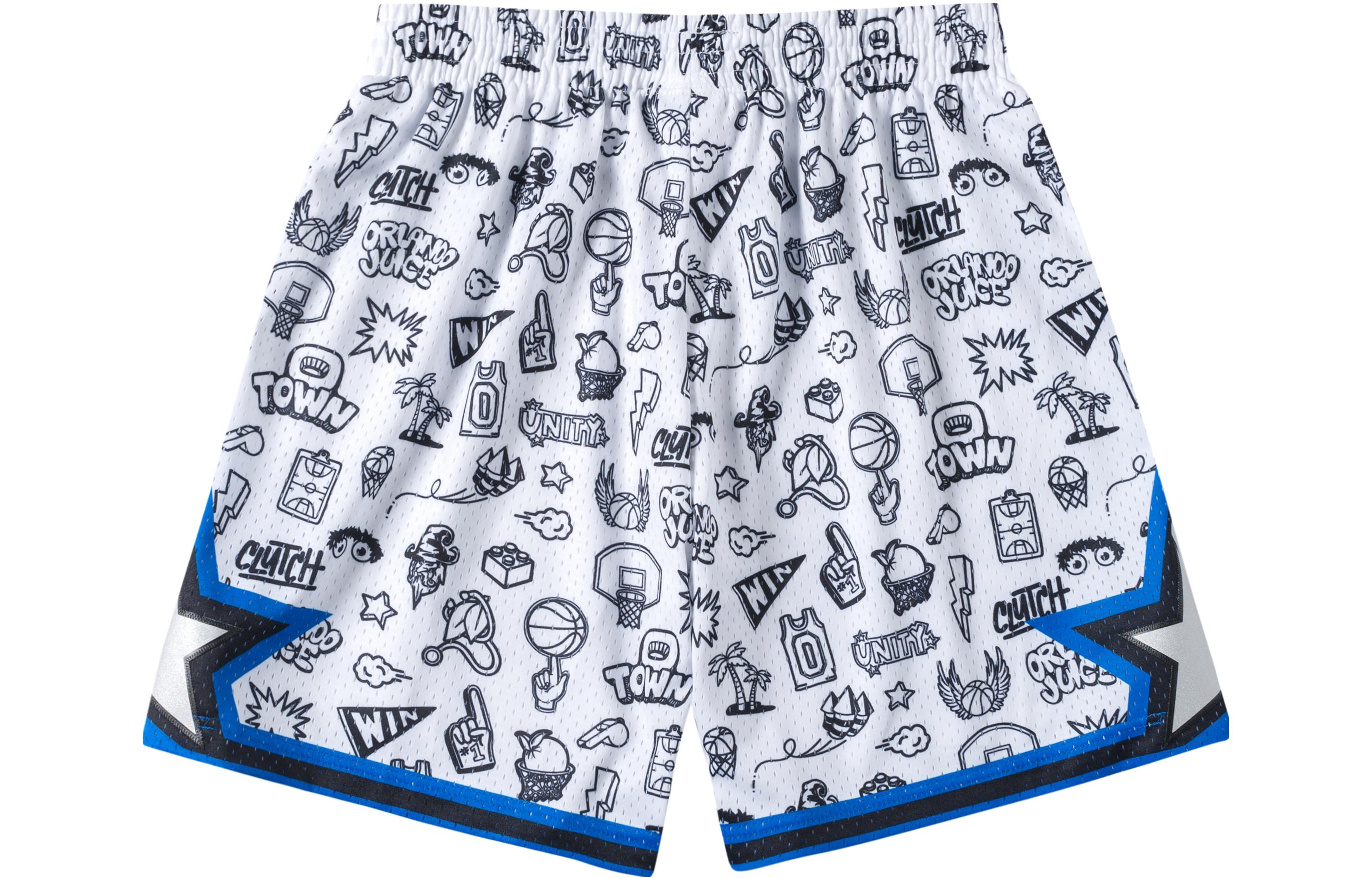 Mitchell Ness Basketball Shorts Men’s White Moderate Straight Fit Pants
