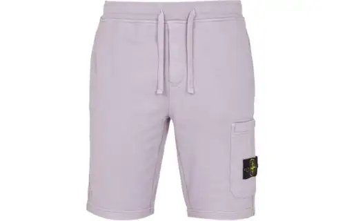 STONE ISLAND Logo Patch Track Shorts Casual Shorts Men's Pink