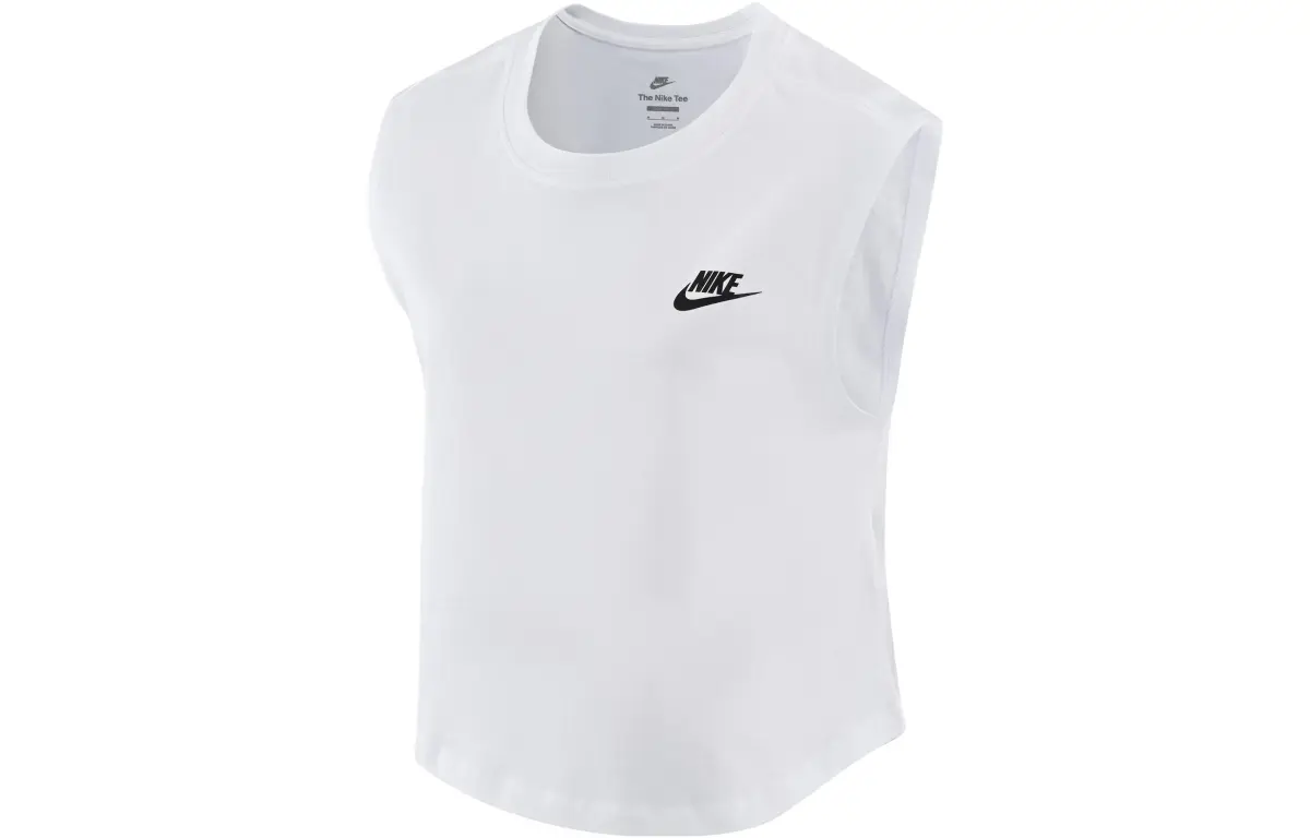 Nike Tank Tops Women's White Crew Neck Moderate Other