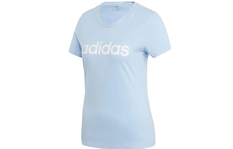 Adidas T-Shirts Women's Light Blue Crew Neck Moderate