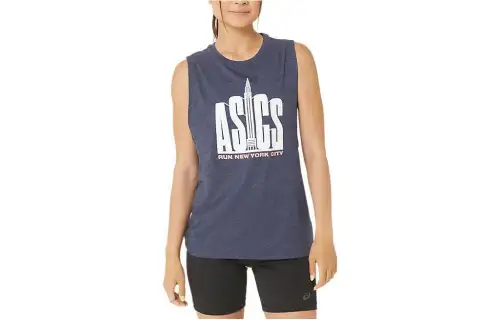 ASICS Tank Tops Women's Light Umber Crew Neck Moderate Straight Fit