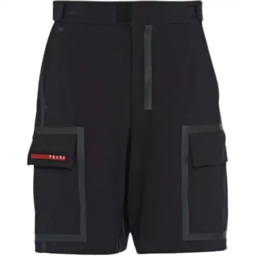 PRADA FW24 Beach Shorts Men's Black