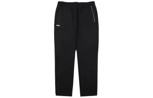FILA Casual Pants Men's Black Moderate Straight Fit Pants