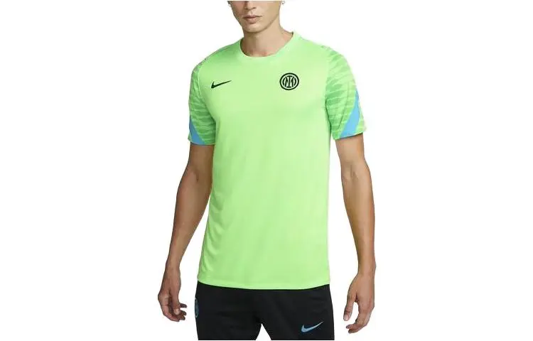Nike T-Shirts Men's Green Crew Neck Moderate