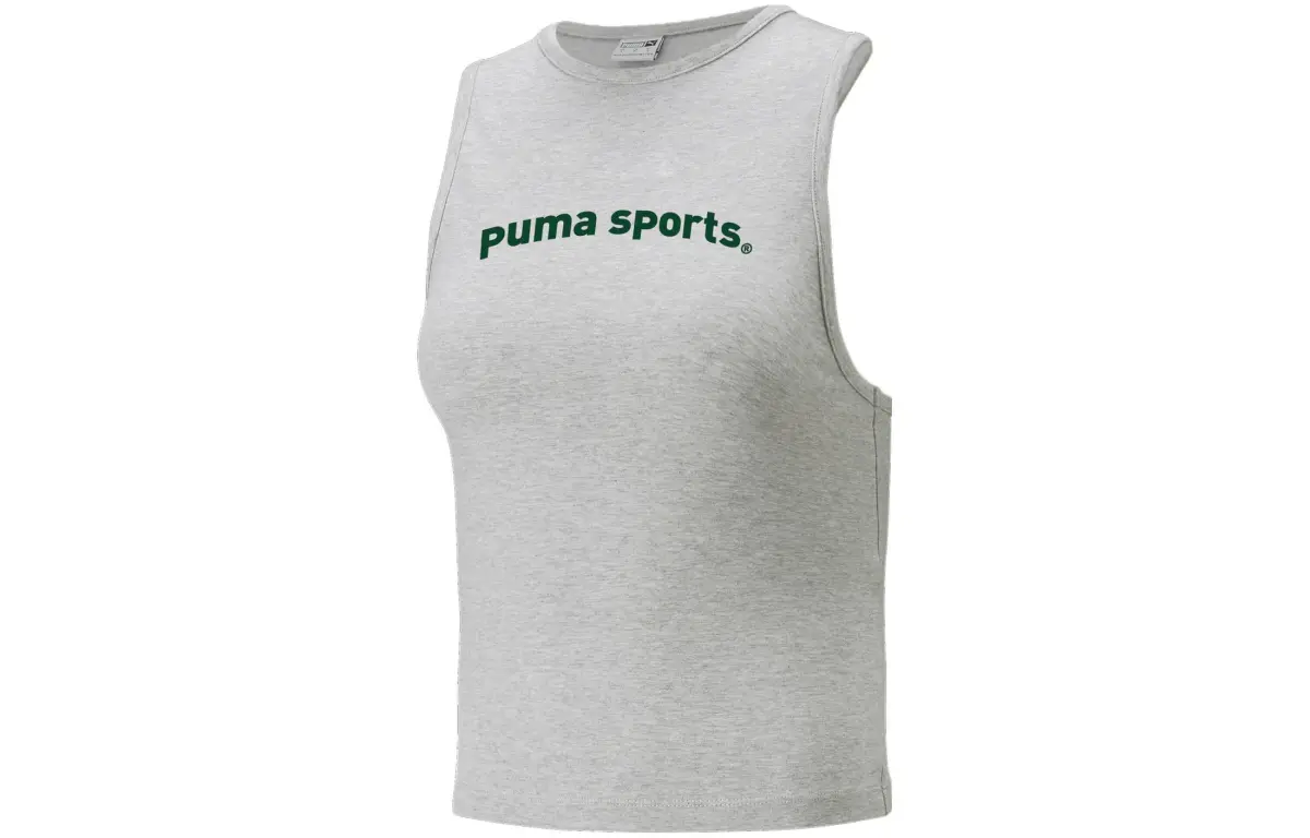 PUMA Tank Tops Women's Light Mixed Gray Other