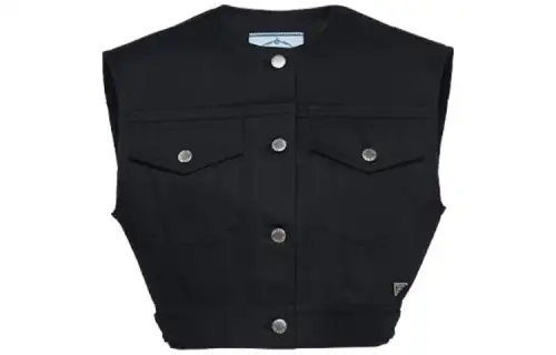 PRADA Tank Tops Women's Black Moderate Straight Fit