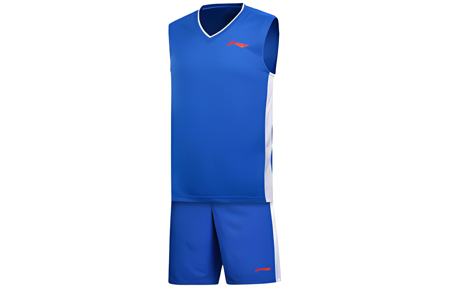 Li Ning, T-shirt, quick dry breathable shorts, basketball set, men's style