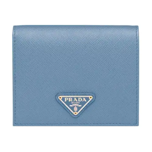 PRADA Saffiano Leather Coin Pocket Wallet Women's