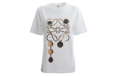 LOEWE T Shirts Women's White Crew Neck Moderate