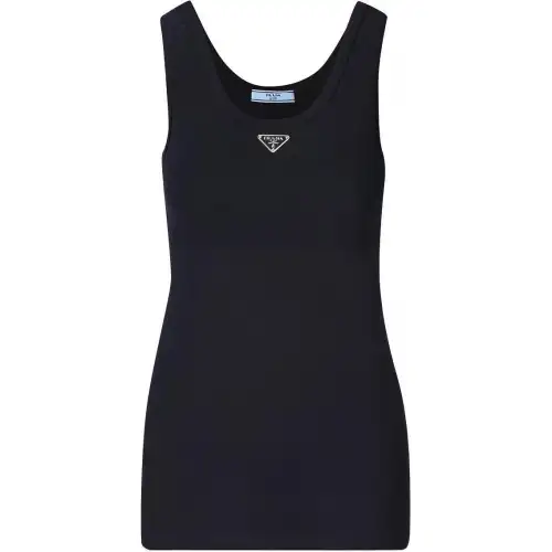 PRADA Enamel triangle Cotton Top