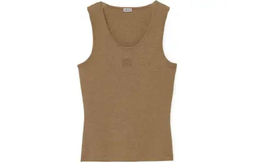 LOEWE Anagram Tank Top In Cotton Taos Taupe
