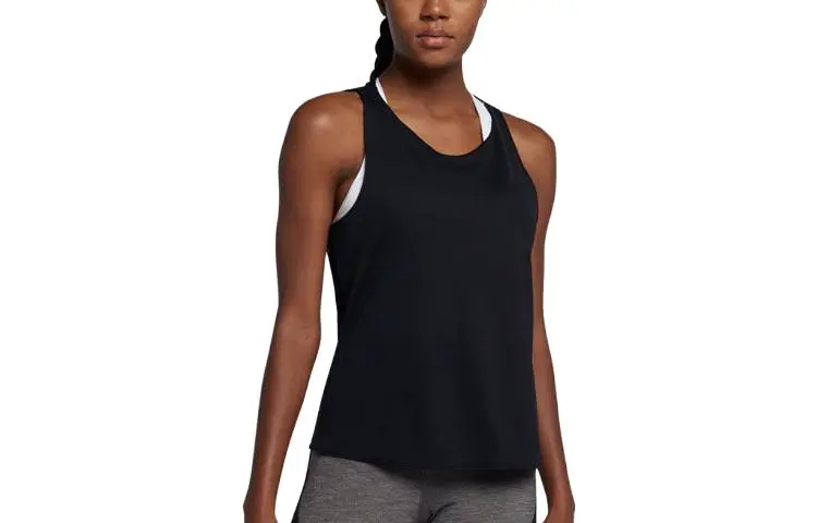 Nike Tank Tops Women's Black Straight Fit