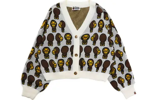 A BATHING APE Loose Fit Knitwear Women's White