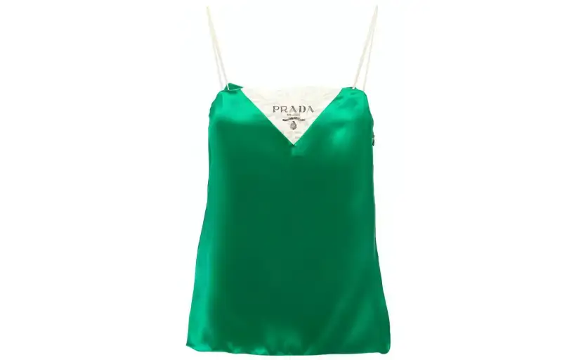 PRADA Tank Tops Women's Green Straight Fit