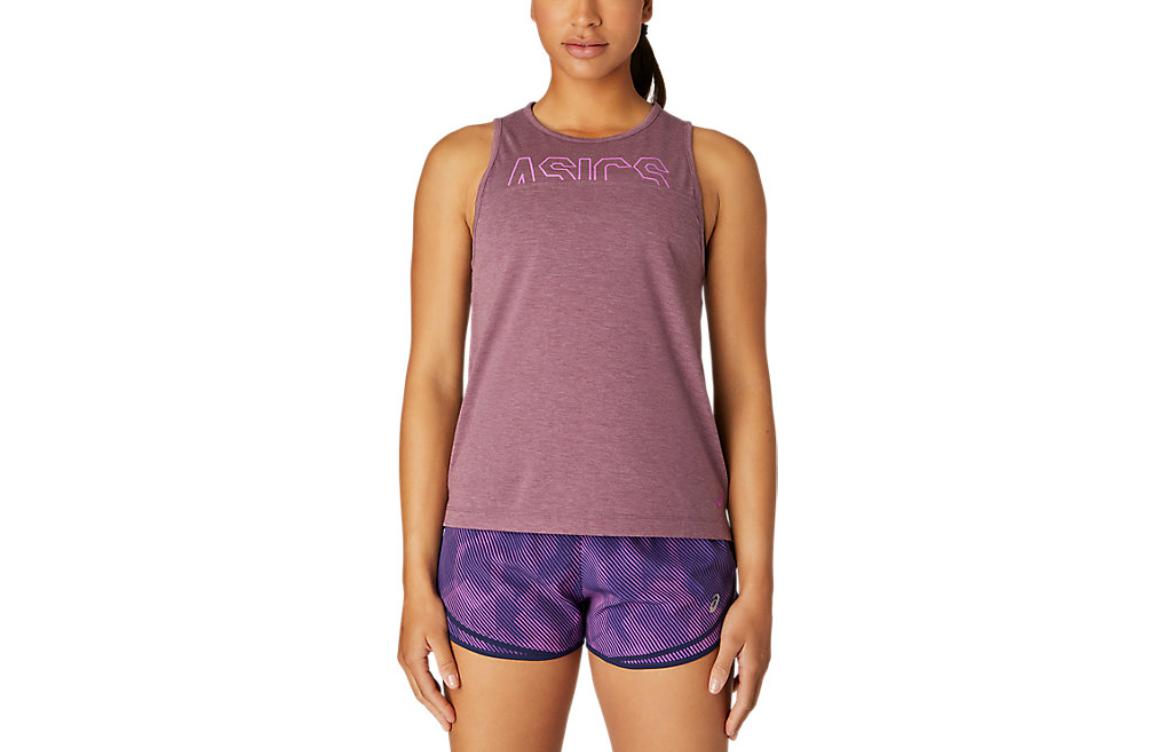 ASICS MUSCLE TANK Tops Women's Purple Crew Neck Moderate Straight Fit