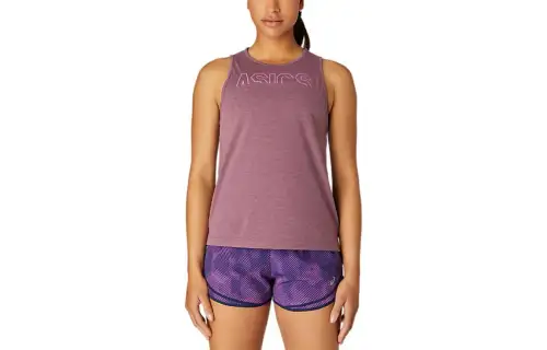 ASICS MUSCLE TANK Tops Women's Purple Crew Neck Moderate Straight Fit