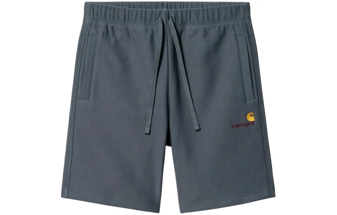 Carhartt WIP American Script Sweat Short Casual Shorts Men's Dark Gray