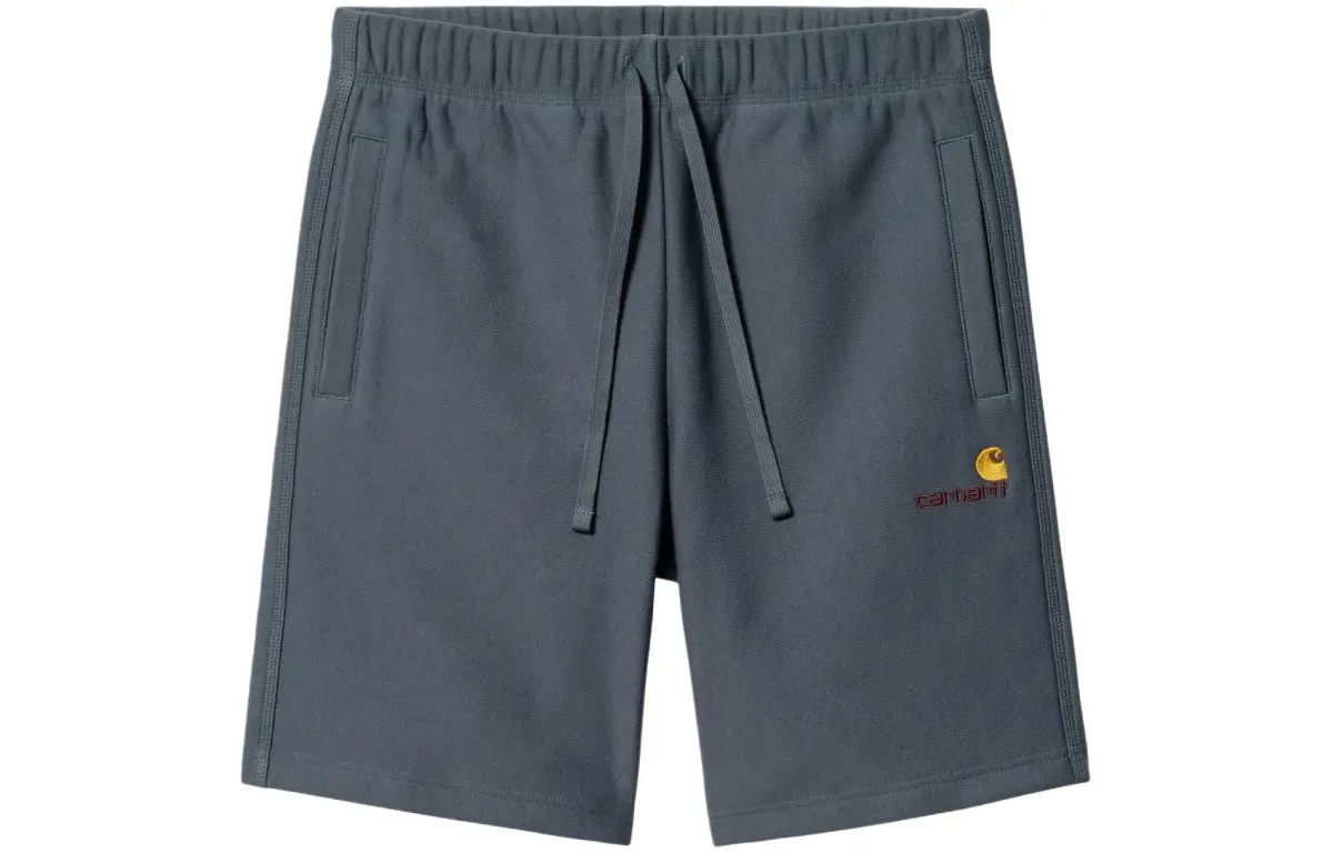 Carhartt WIP American Script Sweat Short Casual Shorts Men's Dark Gray