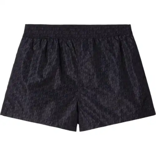 OFF WHITE Logo print Swim Shorts