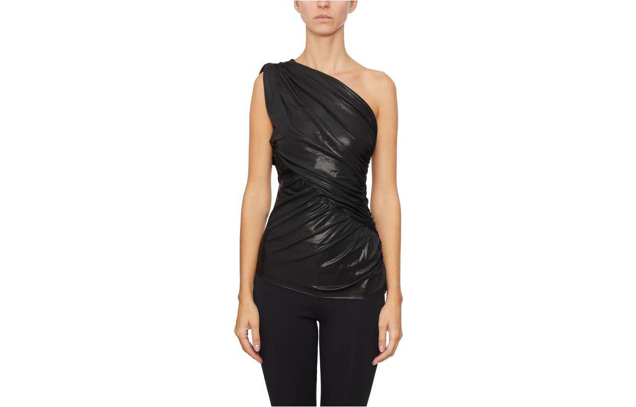 RICK OWENS Lilies Lamé effect One shoulder Top