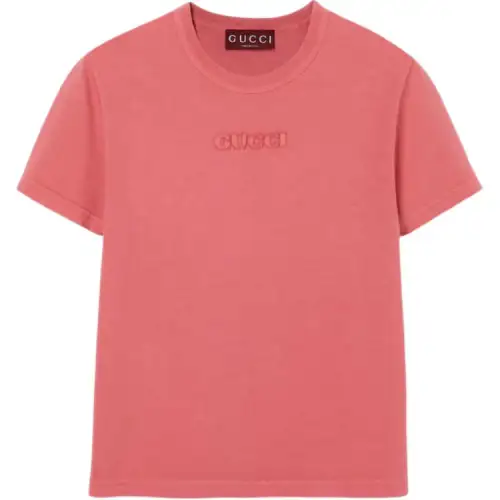GUCCI T Shirts Women's Pink Crew Neck Moderate