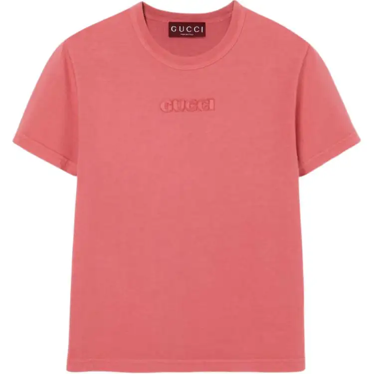 GUCCI T Shirts Women's Pink Crew Neck Moderate