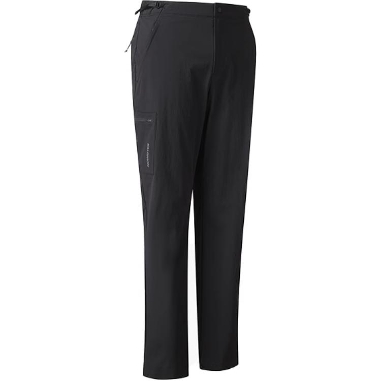 SALOMON Salomon PLIABLE HIKING PANTS M solid color outdoor hiking and mountaineering zipper mid-waist casual pants men's black