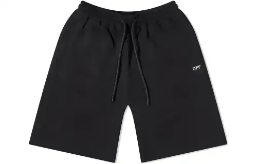 OFF-WHITE Diag-embroidered Cotton Shorts