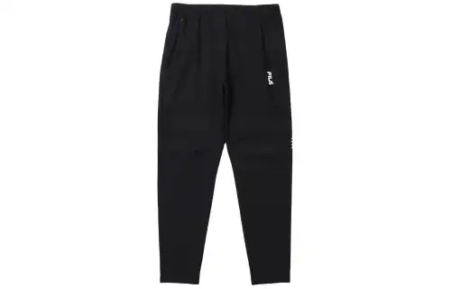 FILA Casual Pants Men's Black Moderate Straight Fit Pants