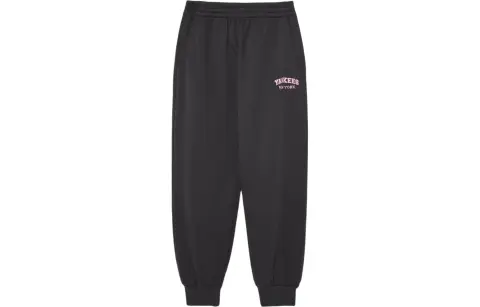 MLB New York Yankees Casual Pants Unisex Black Thickened Cuffed Pants