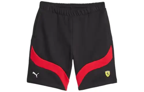 PUMA Scuderia Ferrari Casual Shorts Men's Black Moderate