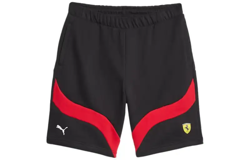 PUMA Scuderia Ferrari Casual Shorts Men's Black Moderate