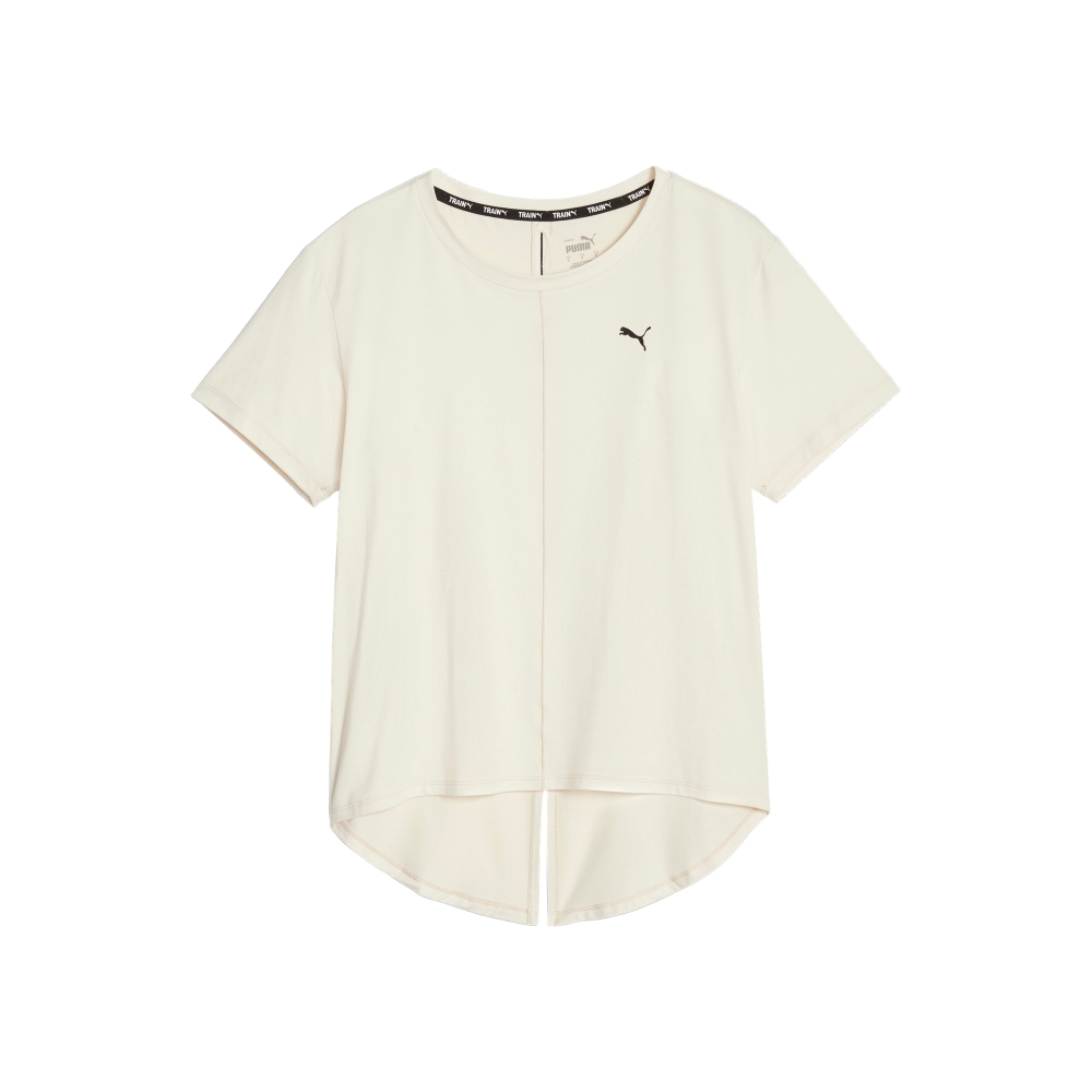 PUMA T Shirts Women's Snow White Crew Neck Moderate Straight Fit