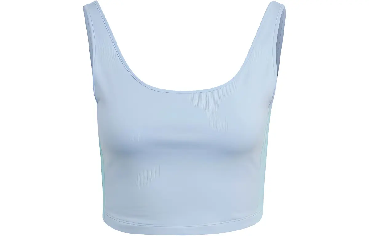 Adidas Originals The Baddie Edit Tank Tops Women's Light Pink Blue Crew Neck Moderate Straight Fit