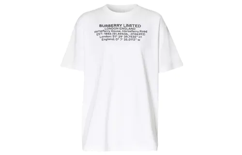 Burberry Text Print T shirt