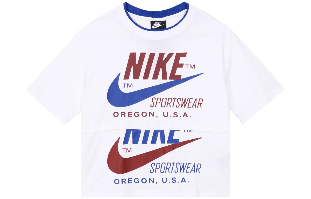 Nike Drop Shoulder Sleeve T Shirt Women's White