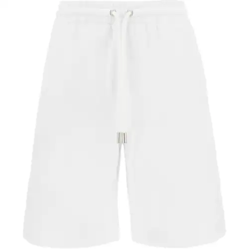 Off Logo embroidered Cotton Shorts